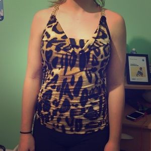 Cheetah print tank top