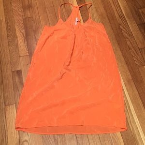 Amanda Richard 100% silk coral trapeze dress