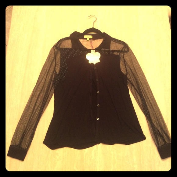 Black Long Sleeve Blouse NWT