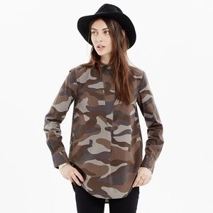Madewell The Perfect Tunic in Cotton Camo