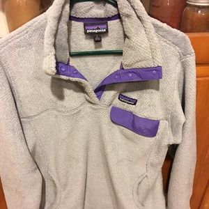 Gray and purple Patagonia jacket brand new