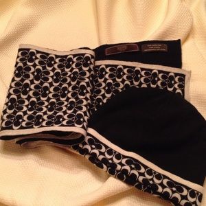 Coach scarf and hat set