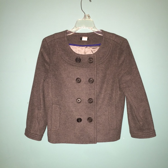 Gray J. Crew 3/4 Sleeve Coat - Picture 1 of 4