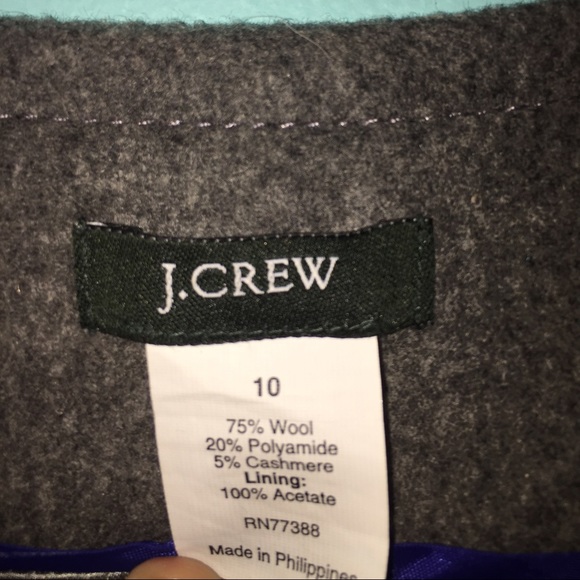 Gray J. Crew 3/4 Sleeve Coat - Picture 2 of 4