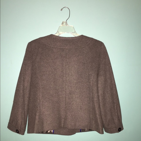 Gray J. Crew 3/4 Sleeve Coat - Picture 3 of 4