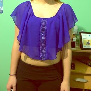 Royal blue crop top