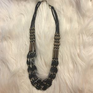 Black tribal necklace