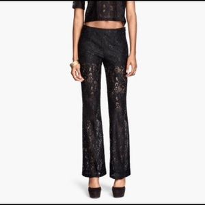 H&M Black Lace Trousers
