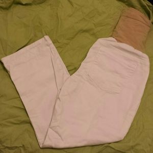 White maternity jeans