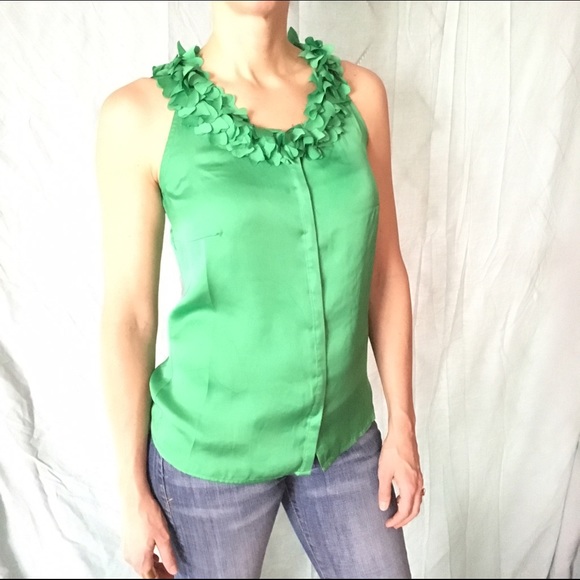 Green tank w/hearts neckline