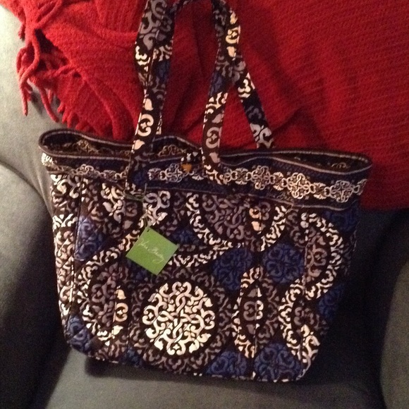 Vera Bradley large laptop tote canterberry cobalt