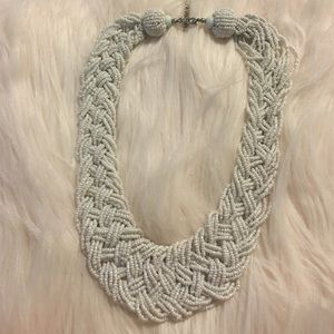 Beaded white necklace