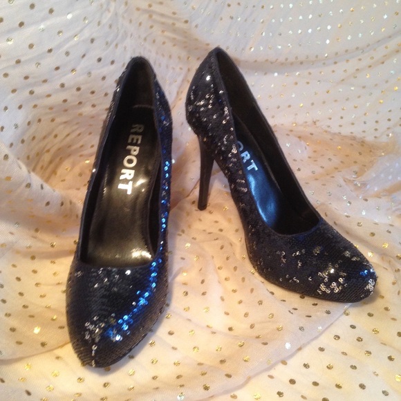 Report Navy Sequin Heels - Picture 2 of 4