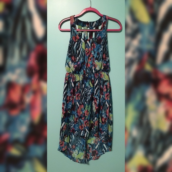 Tropical High Low Dress