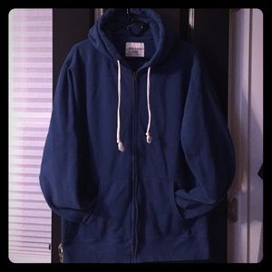 Men's royal blue full zip hoodie