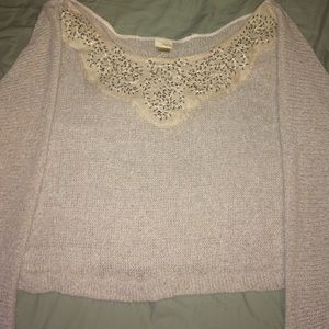 Cream Beaded Sweater