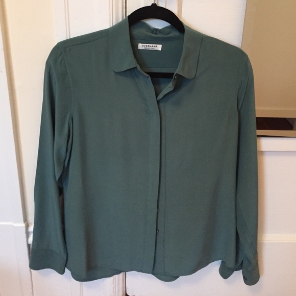 Sea foam green (limited) Everlane silk top