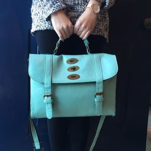 Mint green shoulder bag