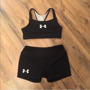 🎁SOLD🎁 Under Armour sports bra and shorts!