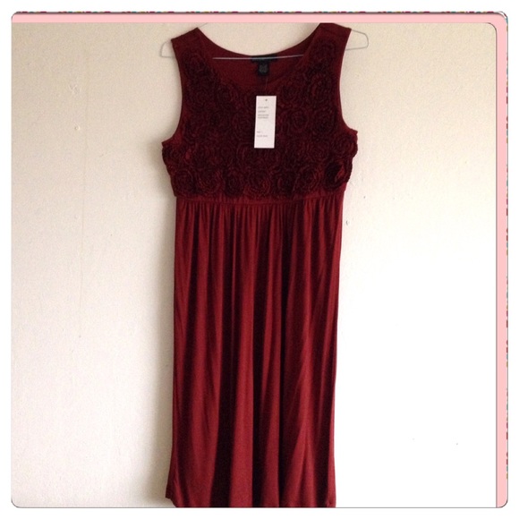 RUST COLOR SLEEVELESS SUMMER DRESS