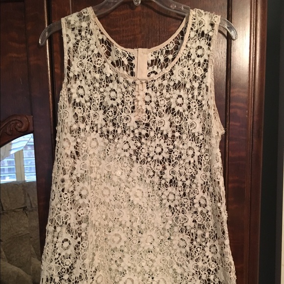 Lace tunic--off white/cream color.