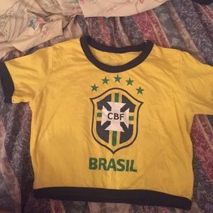 Forever21 brasil soccer croptop size small