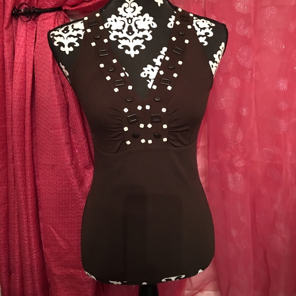 Brown sleeveless Ann Taylor Tank