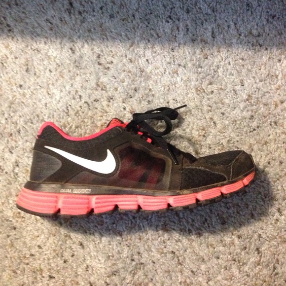 Duel fusion black and hot pink nikes size 9