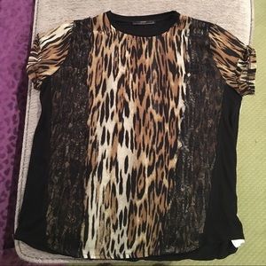 Zara cheetah top
