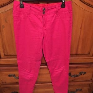 Maurices pink long skinny jeans