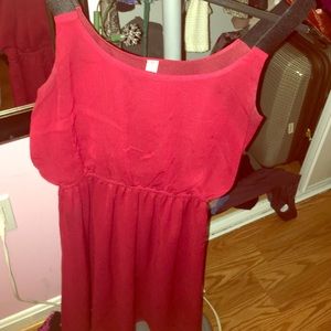 Short burgundy dress