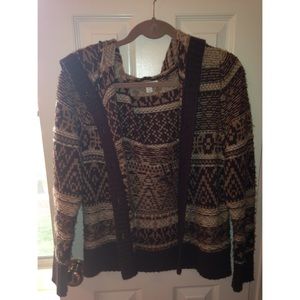 Caslon Sweater Cardigan with Hood