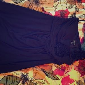 Navy Blue one shoulder dress