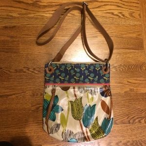 Fossil "Key-Per" Crossbody Bag in Tulip Pattern
