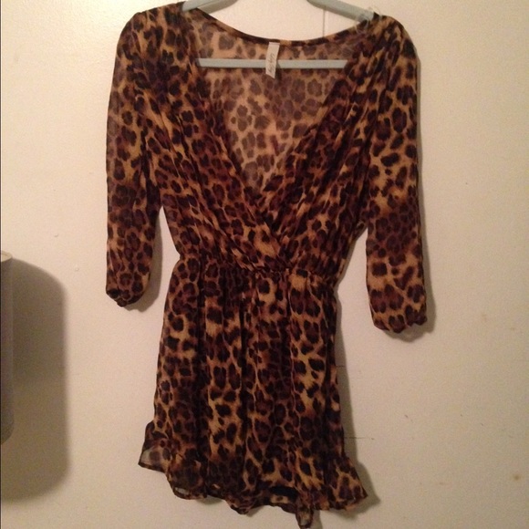 Leopard print romper