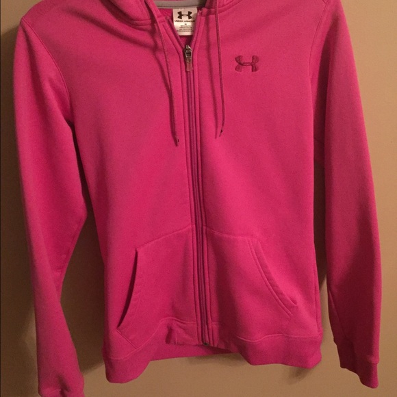 Women's under armour slim fit pink hoodie small - Picture 1 of 4