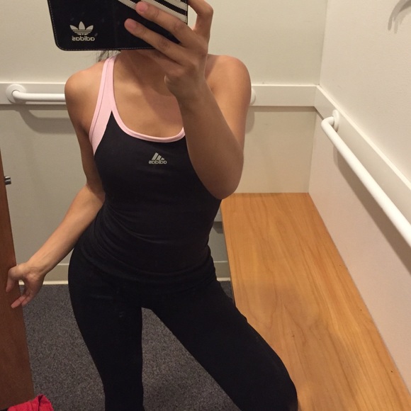 Adidas Tops - Black pink adidas climacool top