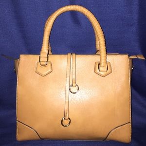 Dark Tan Faux Leather Pocketbook
