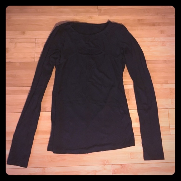 Black peek a boo top