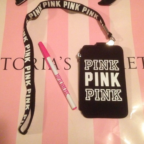 PINK Victoria's Secret Accessories - 🆚 Victoria's Secret id holder lanyard