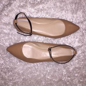 Beige Pointed Toe Flats