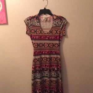Olsenboye long patterned dress