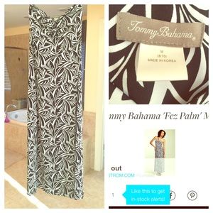 Tommy Bahama Fez Palm Maxi Dress with ring bandeau