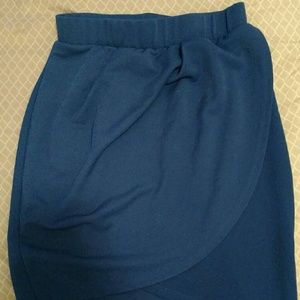 Bright blue skirt
