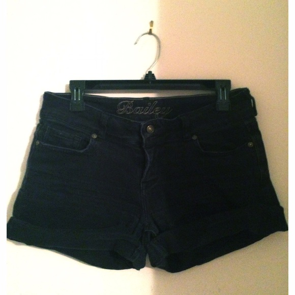 Black Denim Shorts