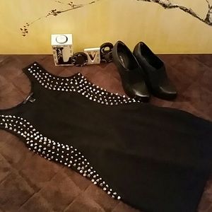 Black form fitting dress