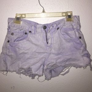 Free people high waisted light violet shorts