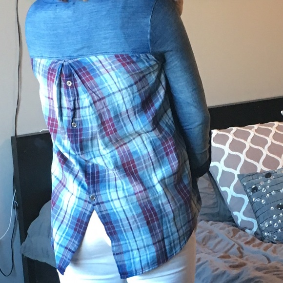 Reserved
🛍 Plaid Button Back Top - Picture 3 of 4