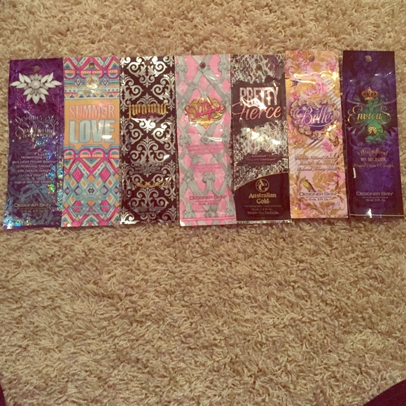 Tanning lotion packets