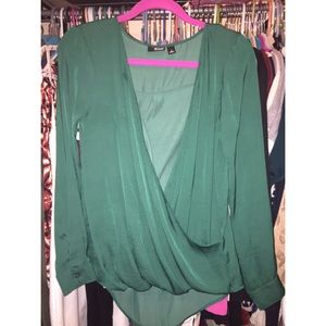 Emerald Green blouse. New without tag SZ S